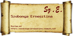 Szobonya Ernesztina névjegykártya